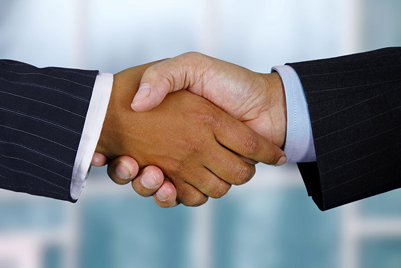 Shaking hands